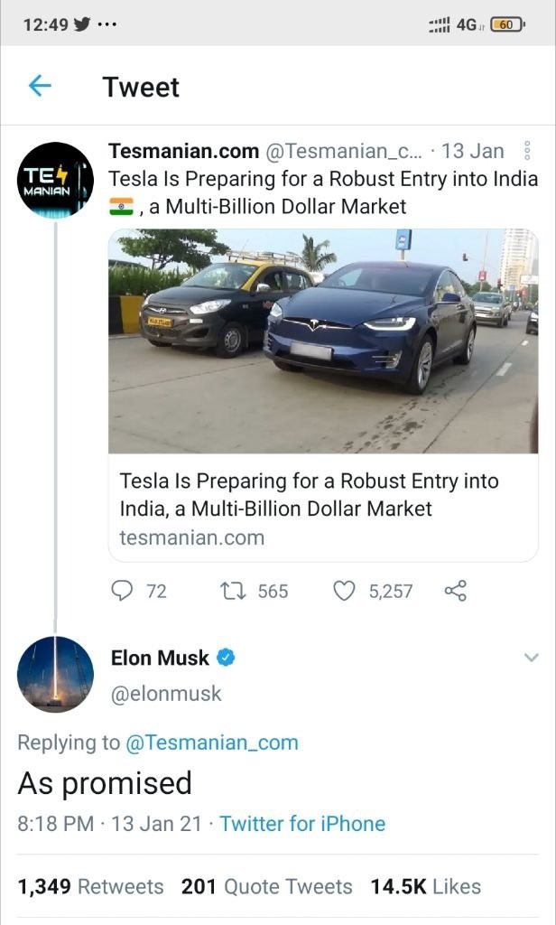 tesla india mein kab ayegi